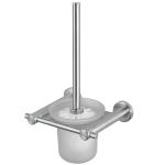 Polished Chrome Toilet Bowl Brush Holder Wall Mounted Stainless Steel for sale