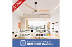 China OEM Remote Control Bldc Solid Wood Ceiling Fan With LED Lighting supplier