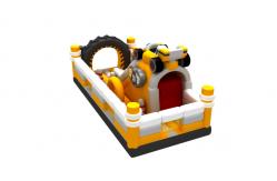 China Car Themed Inflatable Obstacle Game Digital Printing Big Bouncy Castle supplier