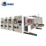 45KW Carton Box Flexo Printing Machine 3 Color Lead Edge Feeding for sale