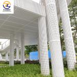 Weaterherproof Aluminum Railing 3d Wood Grain Fluted Exterior Aluminium Wall Cladding