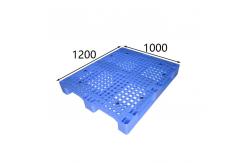 China Grid Blue Ingle Sided Heavy Duty Nestable Pallet HDPE Impact Resistant supplier