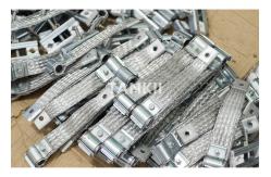 China Braided Surface Precision Alloy Clamp For Silicon Carbon Bar Stainless Steel Material supplier