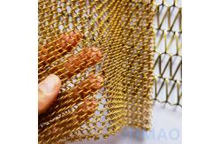 China Spiral Copper Aluminum Metal Mesh Curtain Texture For Commercial Spaces supplier