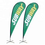Double Side Print Teardrop Beach Flag 230gsm Polyester Outdoor for sale