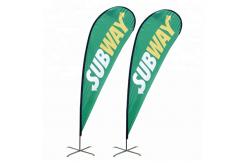 China Weatherproof Polyester Teardrop Beach Flag CMYK Waterproof supplier