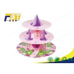 Durable Cardboard Three Tier Cake Stand , Cardboard Cupcake Display Stands for sale