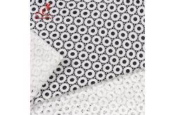China Guipure Lace Water Soluble Geometric Shape Embroidery Fabric With 100% Polyester Milk Yarn supplier