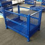 Waste Treatment Metal Stackable Storage Cage Steel Collapsible Wire Mesh Container