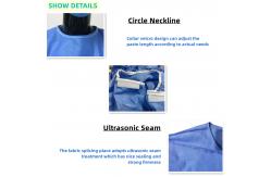 China Nonwoven SMS Patient Visitor Disposable Isolation Gowns For Labotatary Food Using supplier