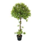 Indoor Decoration 110cm Artificial Podocarpus Tree Customizable for sale