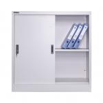 0.5~0.8mm Sliding Door File Cabinet One Shelf Metal Office Cupboard Pantone Color for sale
