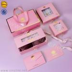 40cm Gold Foil Box Printing 1800gsm Greyboard Small Pink Cardboard Boxes