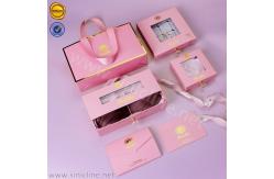 China 40cm Gold Foil Box Printing 1800gsm Greyboard Small Pink Cardboard Boxes supplier