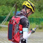 Modern Practical Solar Panel Backpacks 50L Waterproof Polyester Solar Powered Backpack