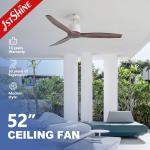 DC Ceiling Fan With Remote Control Solid Wood Blades High-Speed for sale