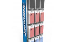 China Customized Spinning Pegboard Display Rack Phone Case Display Rack With Wheels supplier