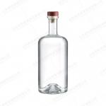 Glass Base Material Customized 750ml 700ml 500ml Bottle for Gin Vodka Whiskey Rum for sale