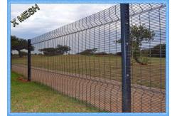 China Clearvu 358 Security Galvanized Fence Panels / Mesh Panels V Formation Horizontal supplier