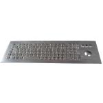 102 keys IP65 Dynamic Washable Stainless Steel Industrial Keyboard With Trackball for sale