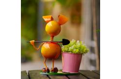 China Handcrafted Metal Dogs Garden Ornaments With ODM/OEM Service supplier