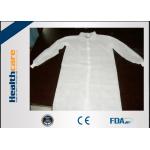 Lightweight Disposable Lab Coat Non-woven White Coat With Two Pockets CE ISO Approval for sale
