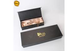 China Custom Luxury Wig Bundles Black Drawer Rigid Hair Extension Packaging Boxes supplier