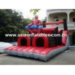 Red Color Inflatable Obstacle Challenges Games In Spiderman Style for sale
