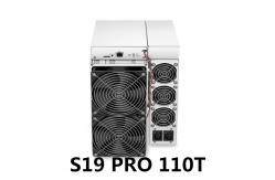 China 31.2W/TH Bitmain Antminer Bitcoin Miner S19 Pro 110T 3400W supplier