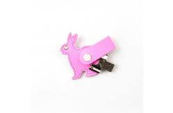 China Logo Print / Embossing Leather USB Flash Drive Support Encryption / Date Uploading supplier