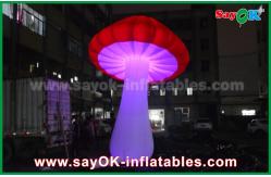 China Giant Red Yellow Purple Inflatable Lighting Decoration / Inflatable Mushroom supplier