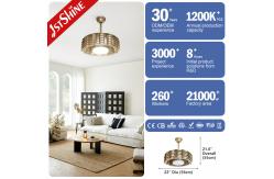 China 6 Speed Dc Motor Bladeless LED Ceiling Fan Low Power Consumption supplier