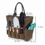 Canvas Garden Tool Carrier Tote With Custom Silk Printing / Embroidery Logo