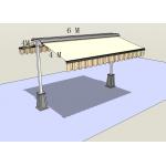 Strong double side retractable awning,free standing awnings, awning with rain channel