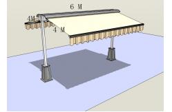 China Strong double side retractable awning,free standing awnings, awning with rain channel supplier
