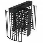 Security Revolving Full Height Turnstile Gates 120 Degree Dual Channel Access Control System