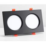 SMD2835 Led Grille Light Double Headed Three Headed Square Downlight for sale