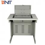 Cold Rolled Steel Flip Top Computer Desk , Manual Rotating Single Computer Table for sale