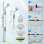 ABS Cordless Electric Spin Scrubber With 6 Replaceable Brush Heads