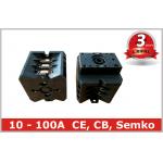 DIN Rail Rear Rotary Selector Switch 100 Amp Manual Transfer Switch