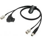 TV Logic Monitor Combination Power Cable Mini 4 pin XLR to D-Tap & BNC to BNC 75 Ohm SDI Video Coaxial Cable for sale