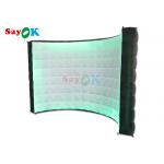 Portable Curved Inflatable Photo Booth Backdrop Wall For Exhibition for sale