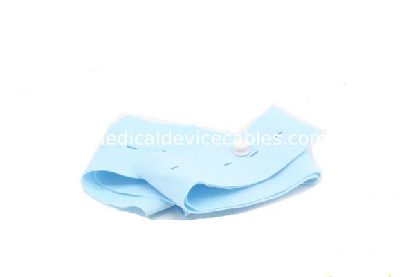 Disposable CTG belt with buttonhole for fetal monitor  blue