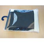 Printed Custom Plastic Scarf Packaging Bag With Hook / Clear Sock Hanging Bag