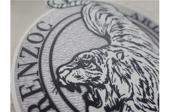 China OEKO Custom Clothing Patches Irregular Shape Tiger Logo Silicon Heat Transfer Tatami Flocking supplier