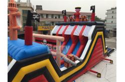 China Great Race Pirate Ship Inflatable Outdoor Obsatcle Course for Adults / Kids supplier
