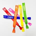 Adjustable Length Woven Cloth Fabric Wristbands for Concert Promotion Events Gift OEM