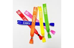China Adjustable Length Woven Cloth Fabric Wristbands for Concert Promotion Events Gift OEM supplier