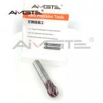4 Flutes Custom End Mill Ball Nose Lollipop Milling Cutter 16mm With AlTiN Coating for sale