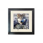 5D Effect Wolf 3D Lenticular Photo Printing For House Decoration MDF Frame for sale